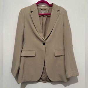 H & M long blazer beige NWOT